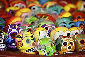 Cancun, Mexico Market: Vibrant Calavera skulls