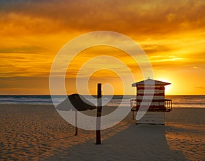 Cancun sunrise at Delfines Beach Mexico