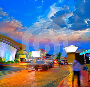 Cancun sunset at Blvd Kukulcan Mexico