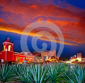 Cancun sunset at Blvd Kukulcan Mexico photo