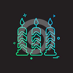 candel icon vector design