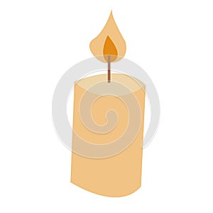 Candel vector flat icon for party holiday