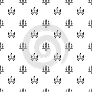 Candelabra candle pattern seamless
