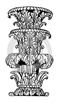 Candelabrum vintage illustration