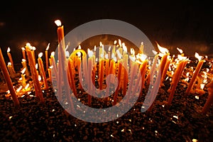 Velas en ortodoxo iglesia 