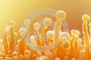 Candida Auris Macro Photo, a Pathogenic Fungus Microorganism, Pathogen Superbug, Urinary Infection photo