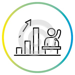 candidate rating growth icon