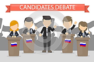 Candidates debates illustration.