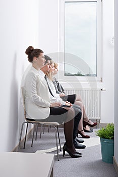 Candidates waiting for job interview photo