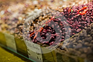 Candied almonds at the christmas market