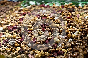 Candied almonds at the christmas market