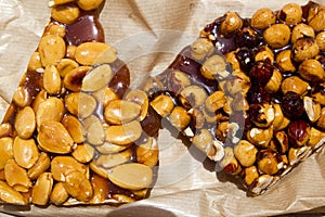 Candied almonds and hazelnuts nuts