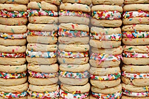 Candied cookies background