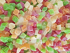 Candied fruit color background addiction,refreshment sucrose, object