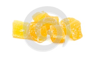 Candied fruit isolated on white background