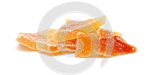 Candied fruit isolated on white background