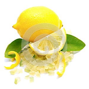 Candied lemon peel photo