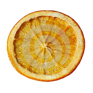 Candied orange slice isolated on white background