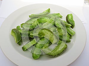 Candied pomelo fruit slices