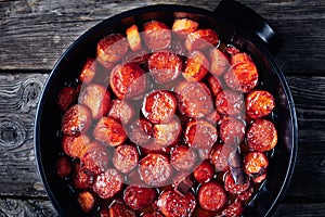 Candied yams or sweet potatoes in  dish photo