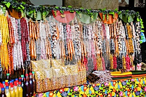 Candies assortment at the street market