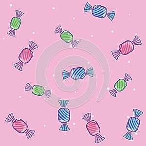 Imprimir Candy pattern background photo