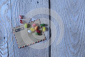 Candies in an envelope