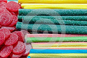 Candies in La Boqueria market at Barcelona