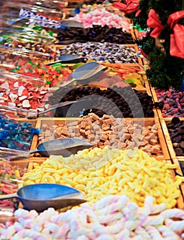 Candies and Sweets in a Italian Market