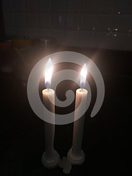 Candle is all which symbolises peace and love photo