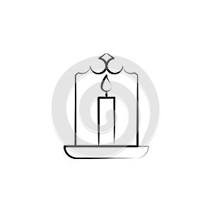 Candle for alternative medicine icon. Element of alternative medicine icon for mobile concept and web apps. Thin line Candle for