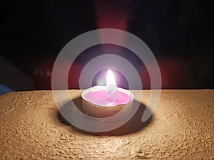 A candle based Diya ðŸª” during Deepawali Celebrations in India