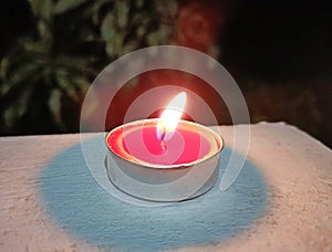 A candle based Diya ðŸª” with fragrance during Deepawali Celebrations in India