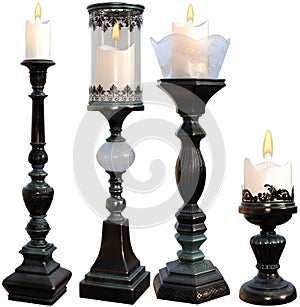 Candle, Candles, Candlestick, Candlesticks, Isolated photo