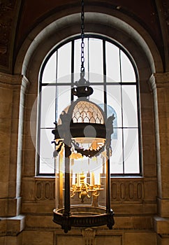 Candle chandelier at New York Library