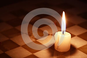 Candle On Chessboard