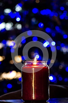 Candle during Christmas