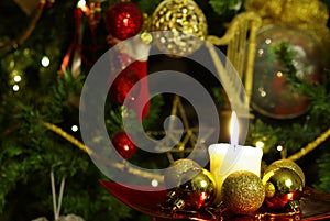 Candle in christmas