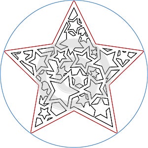 Candle Christmas Coaster Digital Vector File for Laser Cutter.