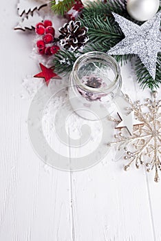 Candle and Christmas decoration