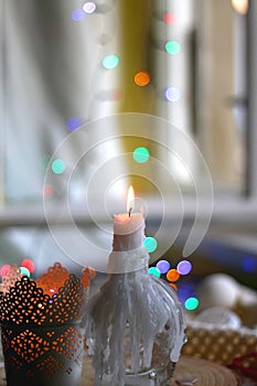 Candle and Christmas Decorations