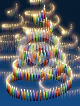 Candle christmas tree