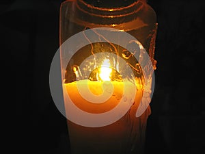 Candle decorated with angel pattern #2