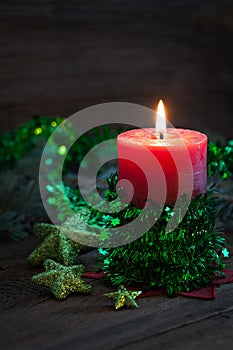 Candle with decoration