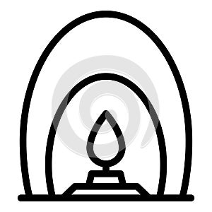 Candle diffuser icon, outline style