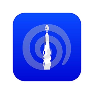 Candle dinner icon, simple black style