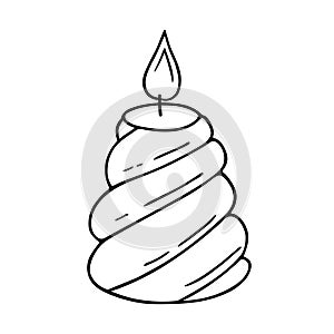 Candle doodle,power outage lighting.Decoration for birthday party,romantic Valentine\'s Day hand-drawn candlelight