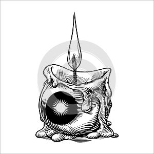 Candle Eyes Vector Illustration