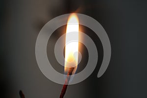 candle flame, black background