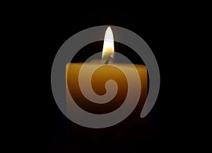 Candle, flame, Black background